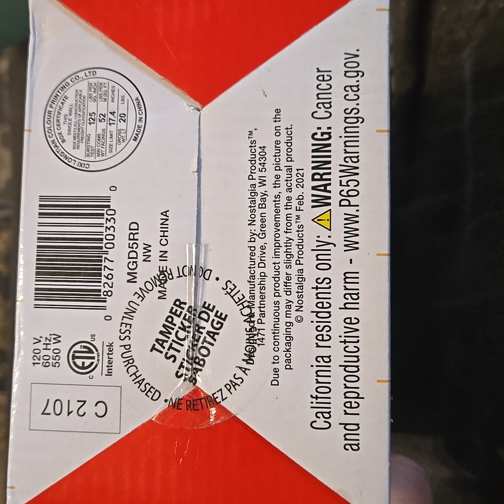 Nostalgia MyMini Red Griddle. New In Box - Picture 3 of 5